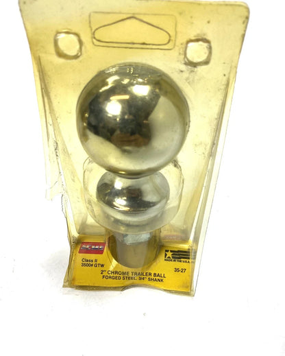 Set of 2 Chrome Trailer Balls for Acme 35-27 (Forged Steel, 3/4'' Shank)