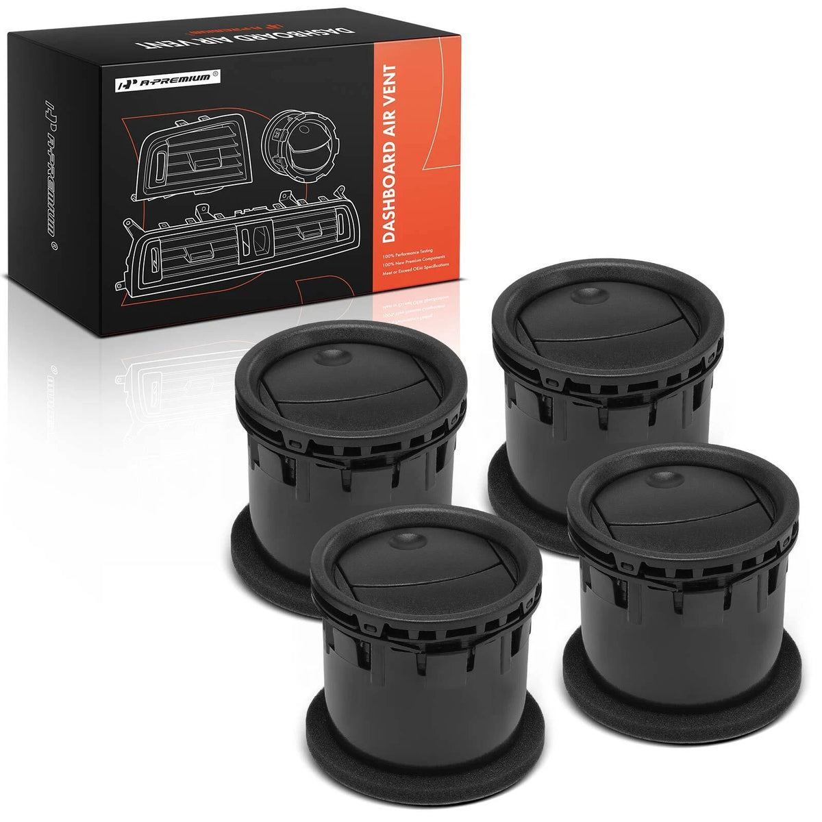 Set of 4 Front Dash AC Heater Air Vents for Ford F-150 (2004–2008) 8L3Z19893AA