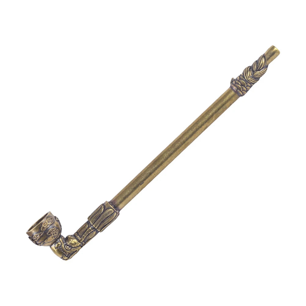 Brass Vintage Tobacco Smoking Pipe Cigarette Holder Handicraft Gift