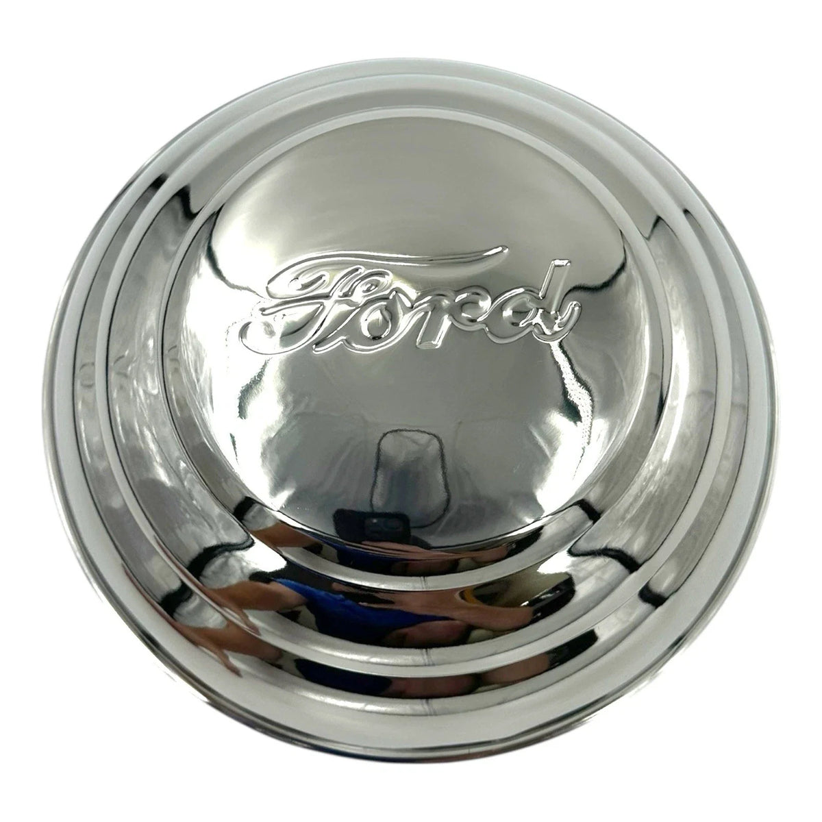 7.5 Inch Stainless Steel Hubcaps Kit with Ford Script for Aftermarket Rims