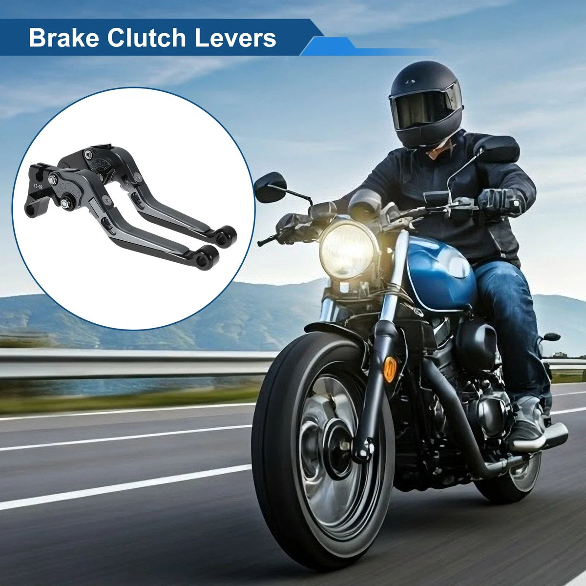 Adjustable Brake Clutch Lever for Honda CBR600RR (2003–2016) - Titanium Black