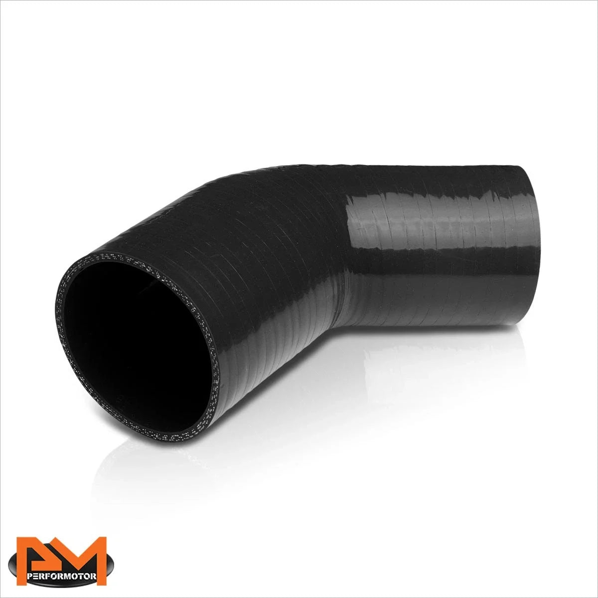 45 Elbow Coupler 2" to 2.5" Intercooler Intake Silicone Hose Reducer Black