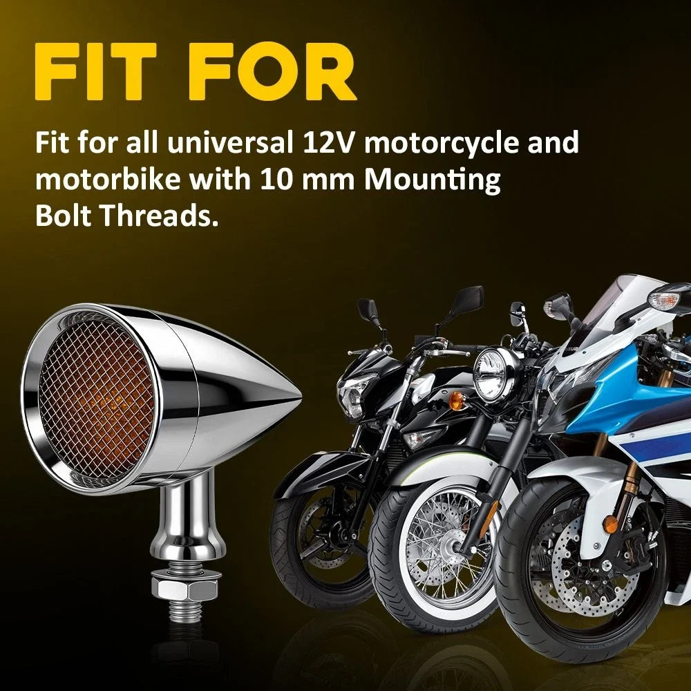 4X LED Turn Signal Bullet Blinker Amber for Yamaha Motorcycle