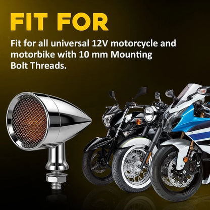 4X LED Turn Signal Bullet Blinker Amber for Yamaha Motorcycle