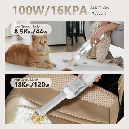 Portable Car Vacuum Cleaner for Universal Use (Cordless, Strong Suction)