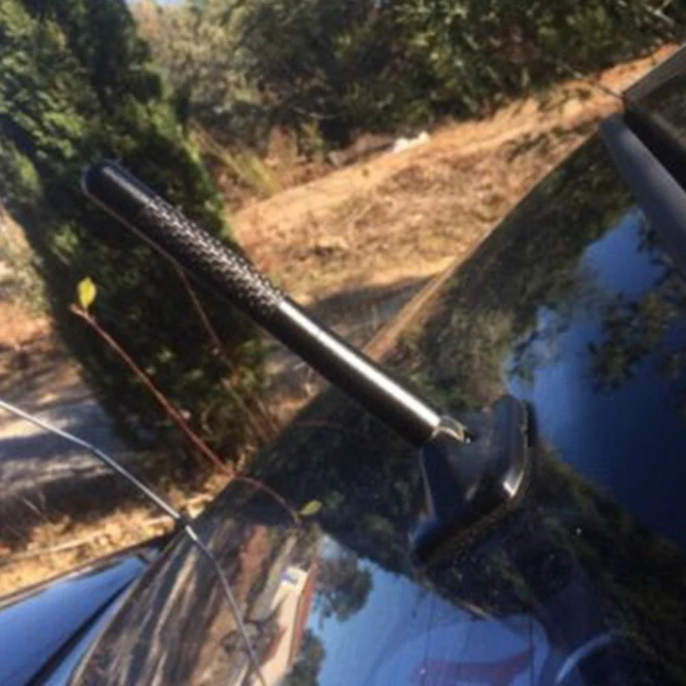 Set of 2 Short Black Carbon Fiber Antenna for Toyota (General Purpose)