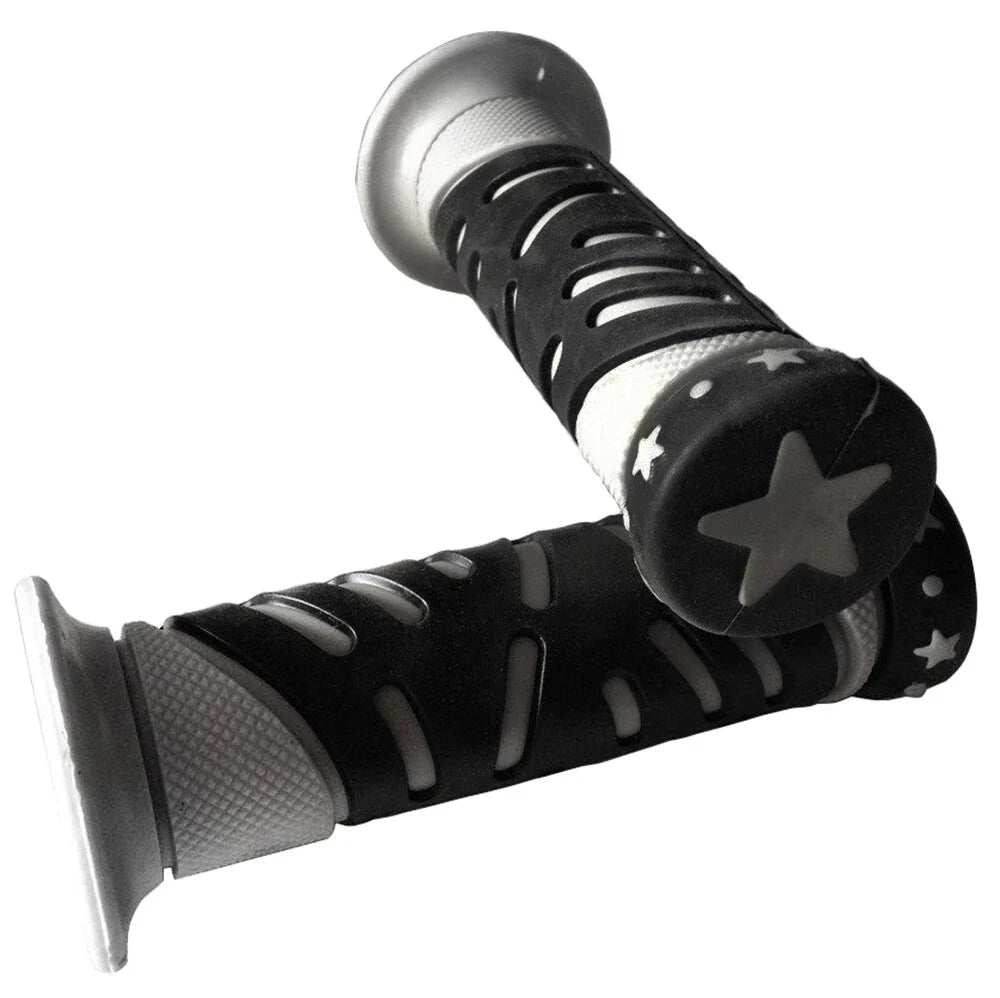Set of 2 Gray Star Hand Grips for Honda XVS1100A XVS11AA V-Star Classic