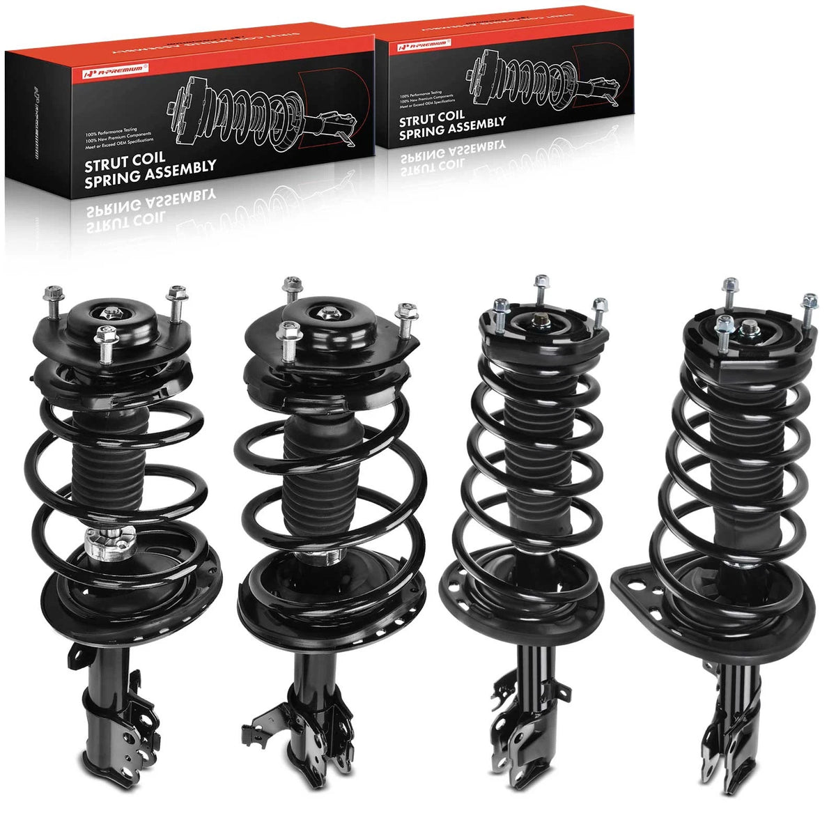 Set of 2 Front & Rear Strut & Coil Spring Assembly for Toyota Camry (2012–2017) 172940, 172941, 172942, 172943
