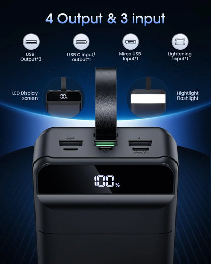 Portable Charger 60000mAh Power Bank for Fast Charging (No Specific Years)