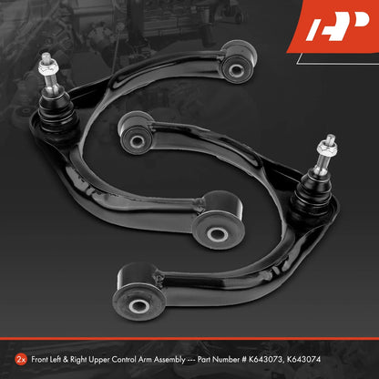 2X Front Upper Control Arm with Ball Joint for Dodge Ram 1500 (2009–2010)