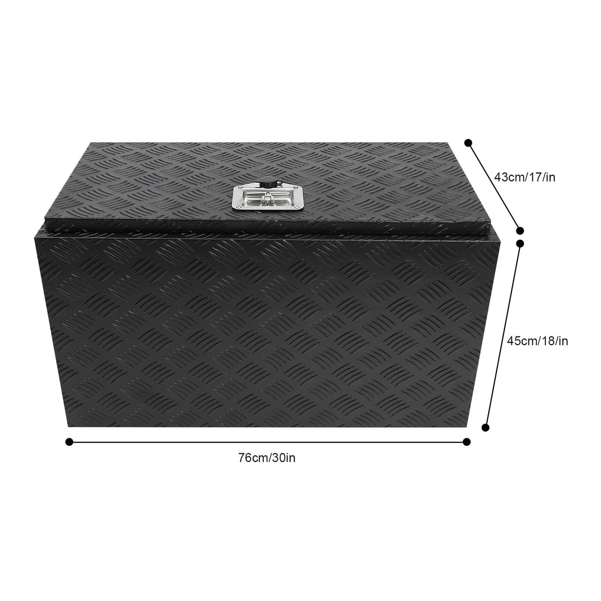 30" Aluminum Tool Box for Truck Bed Underbody Trailer Pickup Storage
