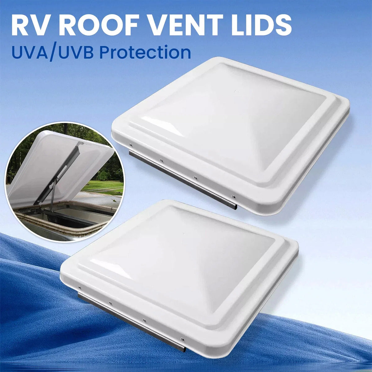 2X 14" x 14" RV Replacement Roof Vent Cover for Camper (Trailer Vent Cover)