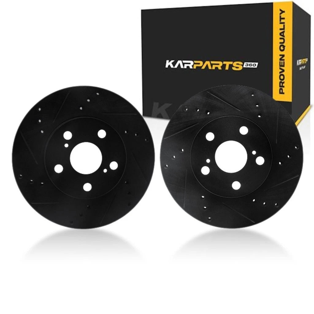Rotor Set for Toyota Prius (2010–2015) | Drilled and Slotted | ALX-PAU-DF-8002-76005-CLA2