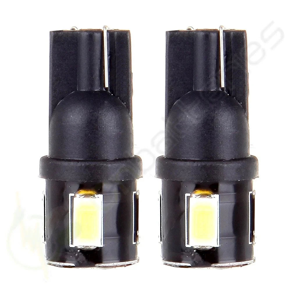2X White 5730 6SMD LED License Plate Light Bulbs T10 W5W 168 921 194 for
