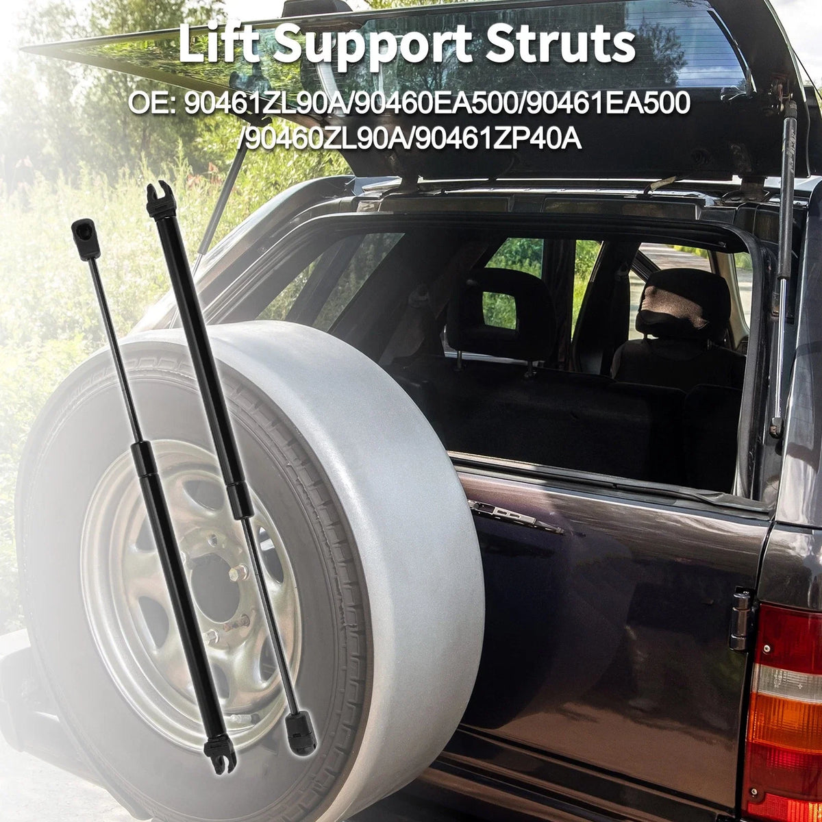 Rear Window Glass Lift Supports Struts for Nissan Pathfinder R51 (2005–2012)