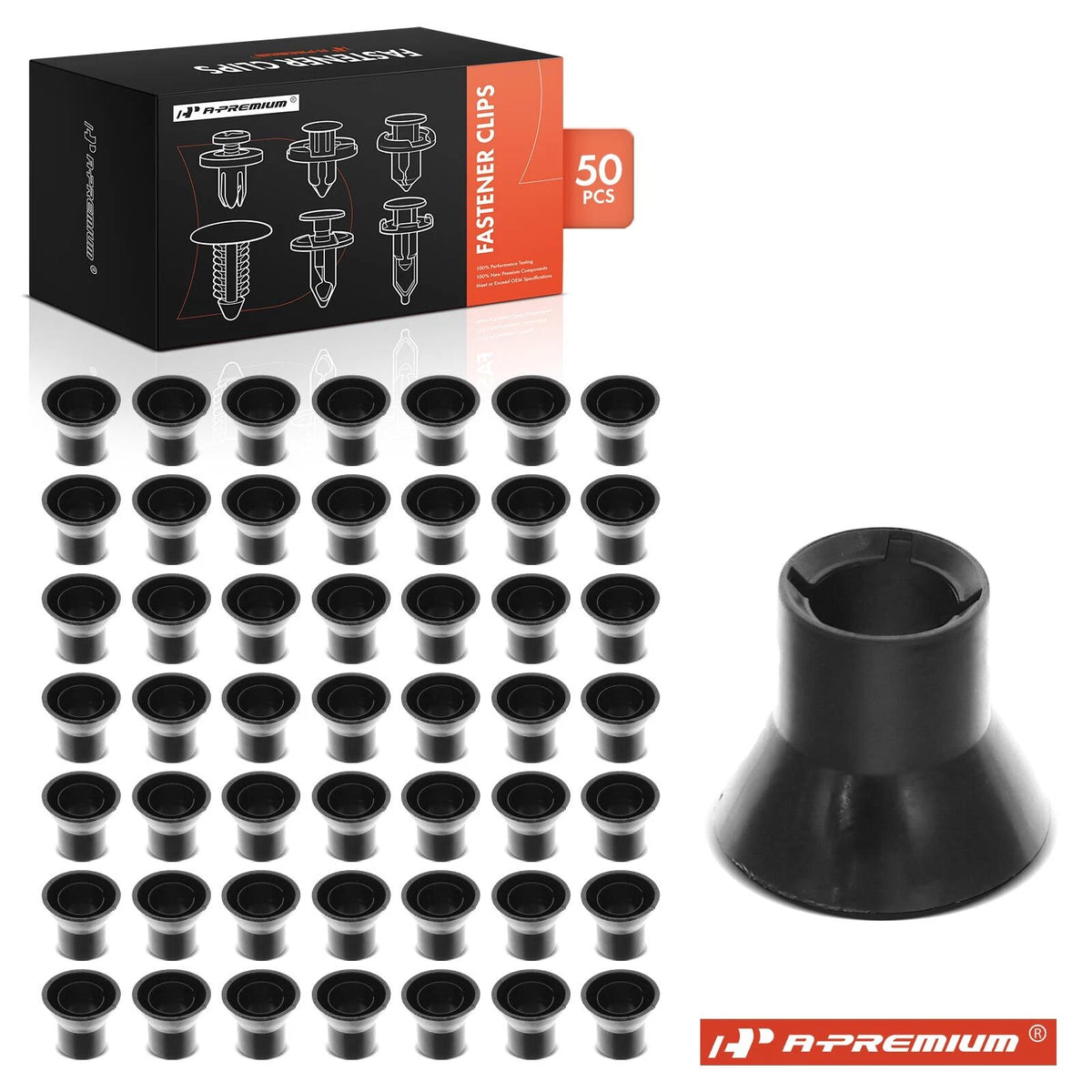 50Pcs Nylon Body Mount Cushion Sleeve Retainer Clips for GM Chevy GMC (25052, 15924986)