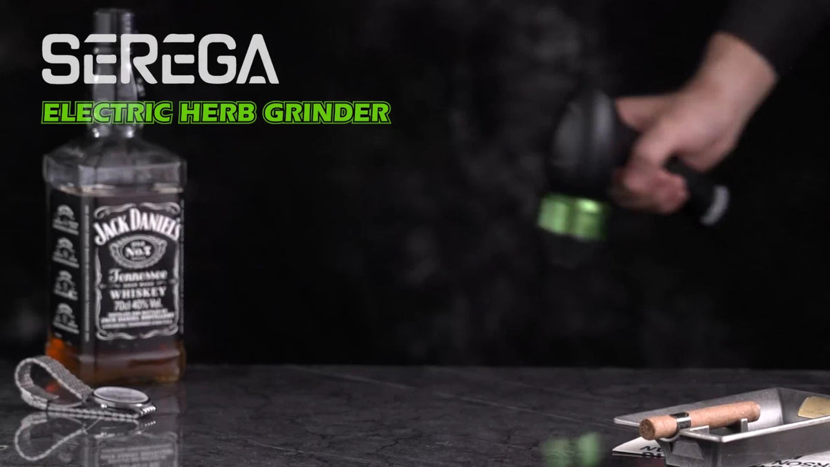 Electric Herb Grinder for Portable Use (2g, USB Rechargeable, Black)