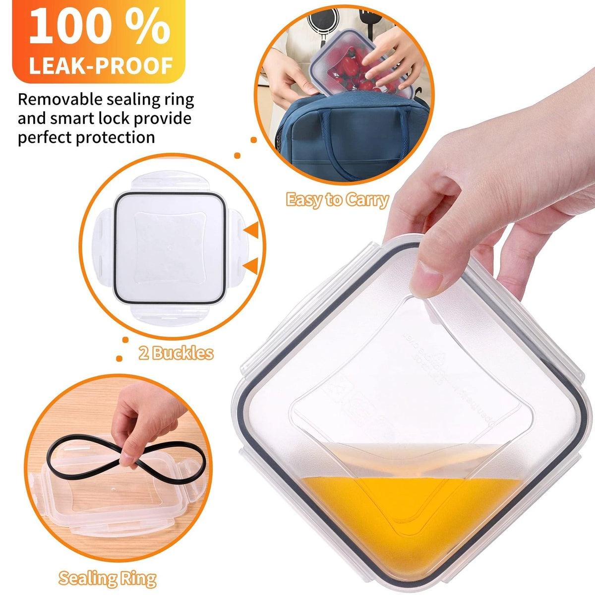 40 PCS Plastic Food Storage Containers with Lids, Airtight, BPA-Free