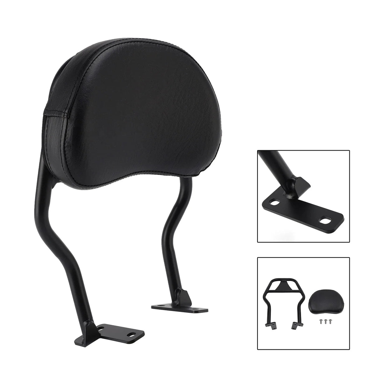 Passenger Sissy Bar Backrest for Royal Alloy GP250 Sidecar (2023) - Black