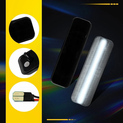 2X Smoked White LED Side Marker Lights for Plymouth Horizon (1979–1983)
