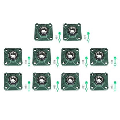 Set of 10 UCF205-16 Pillow Block Flange Bearings 1" Bore 4 Bolt