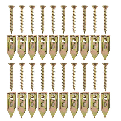 Expansion Screws Set of 20 for Drywall and Gypsum Installation