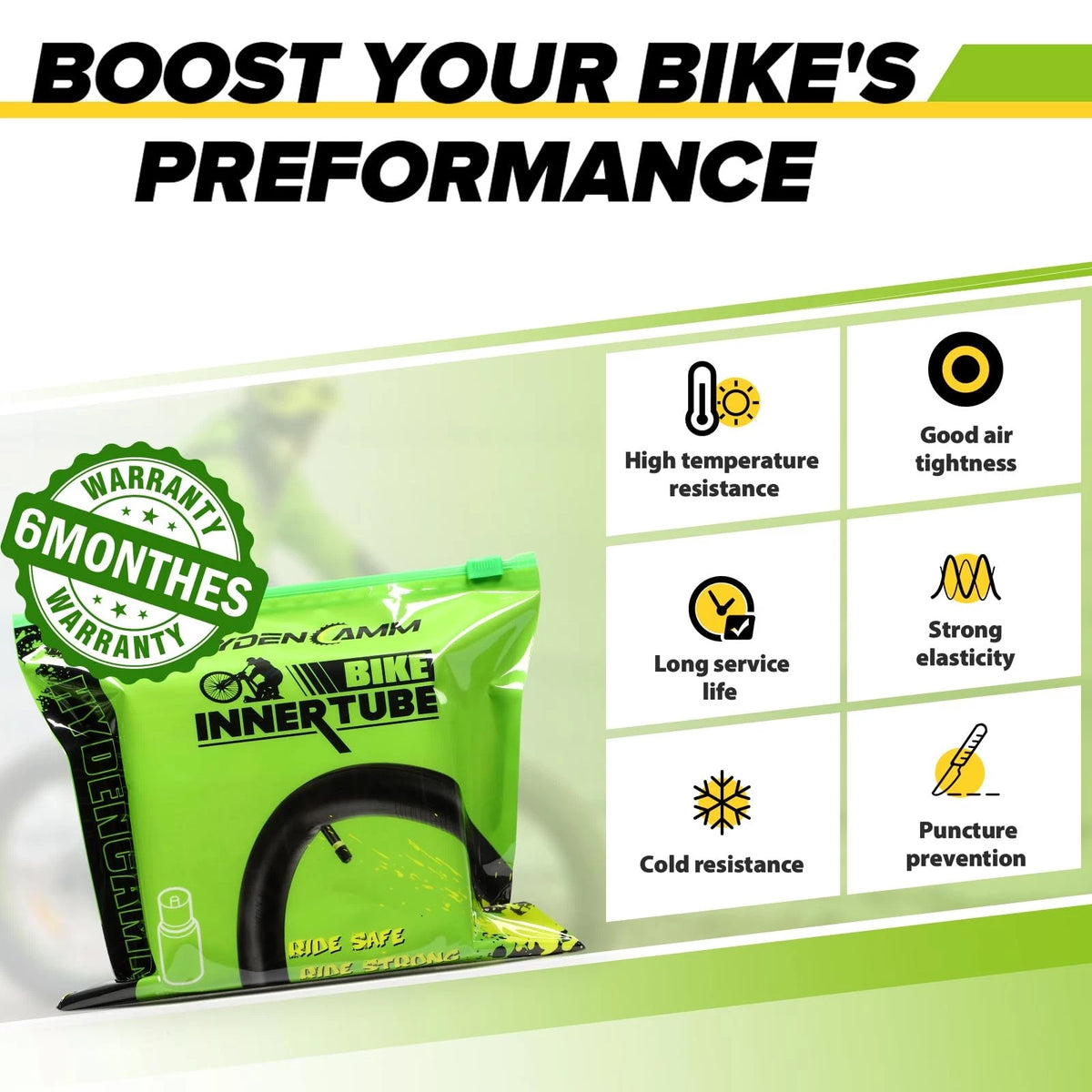 4 Pack 27.5 Inch Bike Inner Tubes for Mountain Bikes