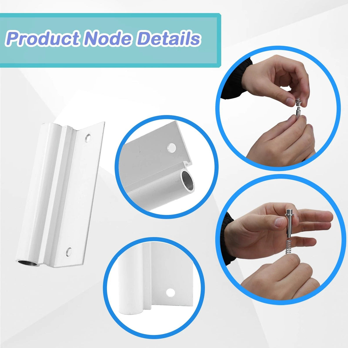 Lower Screen Door Hinge Leaf Replacement Kit for Leaf