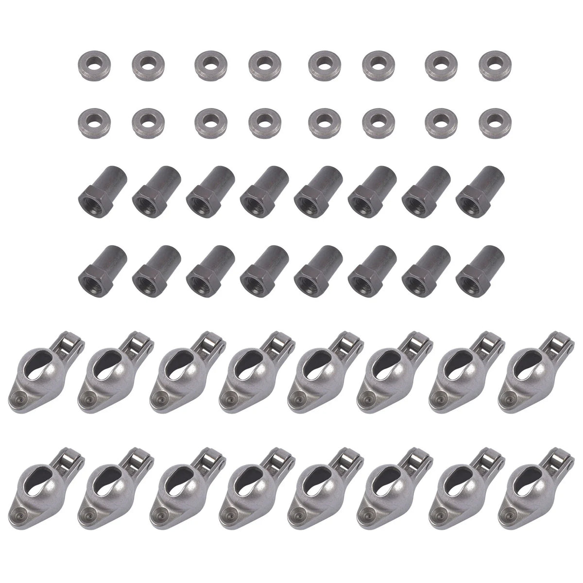 16Pcs Rocker Arms Set for Small Block Chevy SBC (262–400) Roller Tip