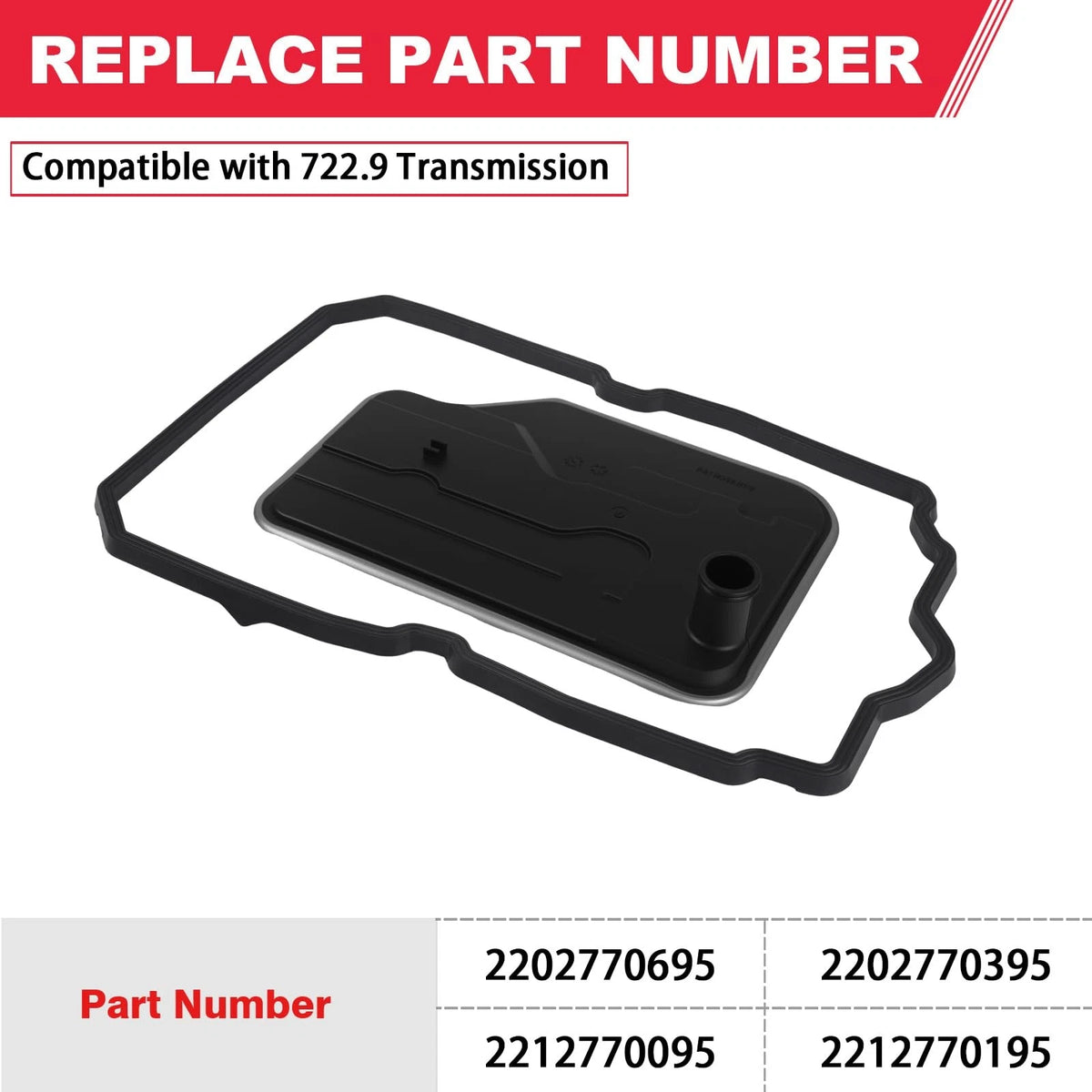 722.9 Automatic Transmission Filter Oil Pan Gasket Kit for Mercedes-Benz (2005–2010)
