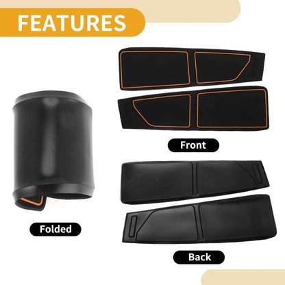 Dashboard Cover for Ford Bronco (2021–2024) Black Orange Set of 1