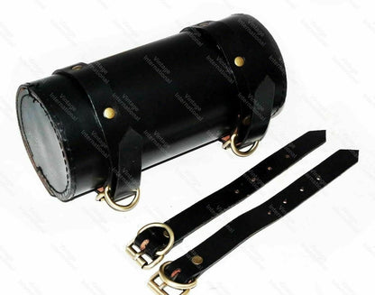 Engraved Tool Roll Bag for Moto Guzzi (2010–2023) Genuine Leather Black