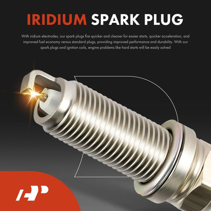Set of 4 Ignition Coils & Iridium Spark Plugs for Jeep Compass Dodge Journey