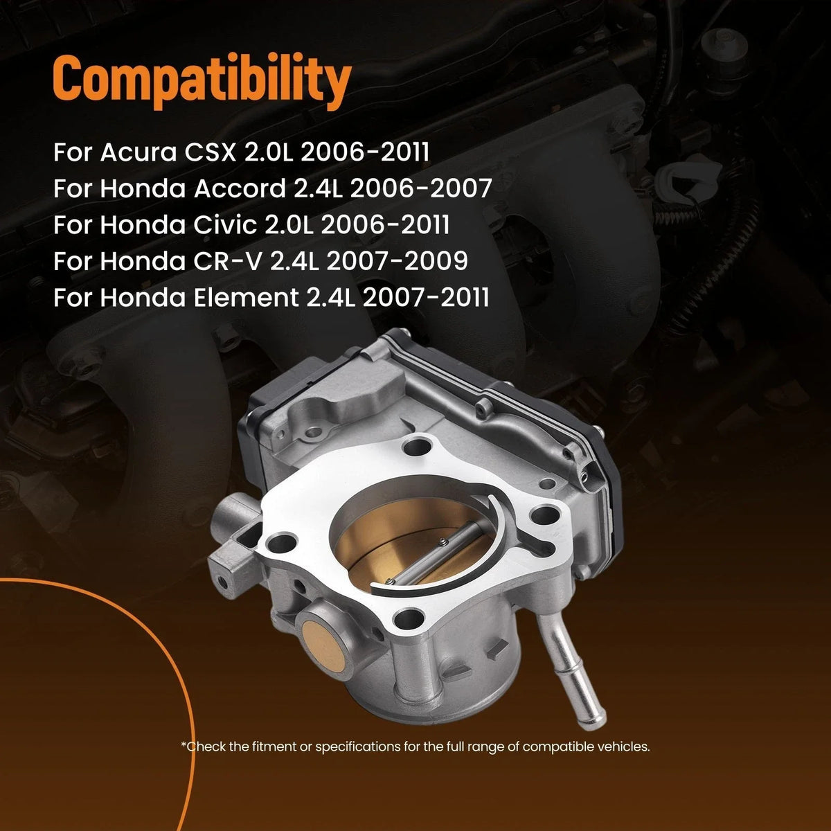 Fuel Injection Throttle Body for Acura CSX Honda Civic Accord (2006–2011)
