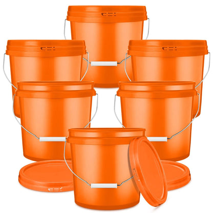2 Gallon Heavy Duty Plastic Bucket with Lid for Food Storage & Painting