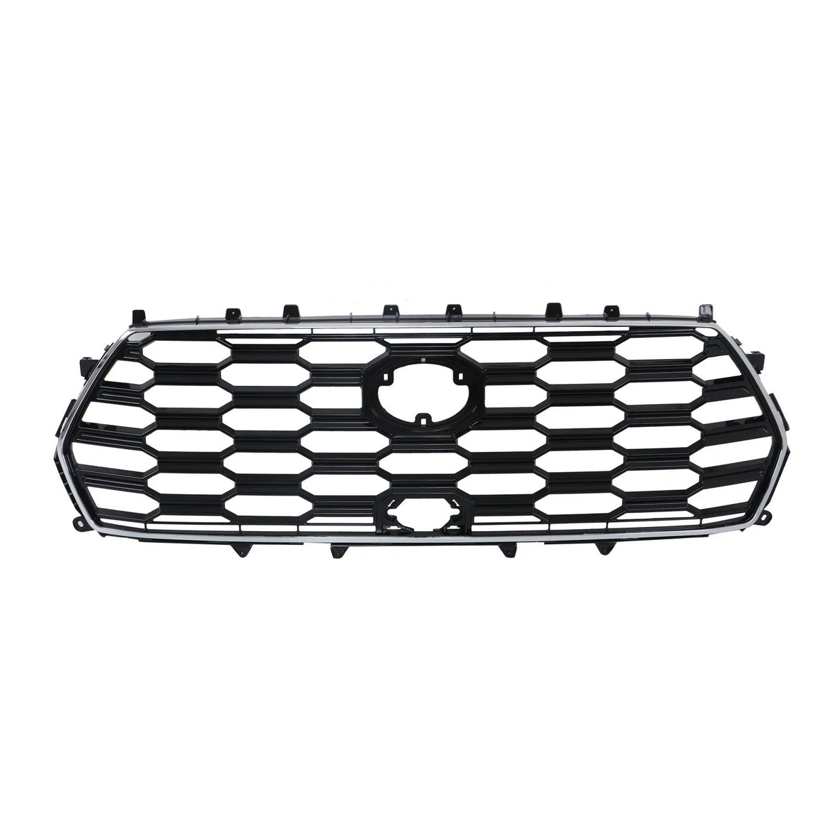 Front Bumper Upper Grille for Toyota Sequoia (2023–2024) Black Chrome