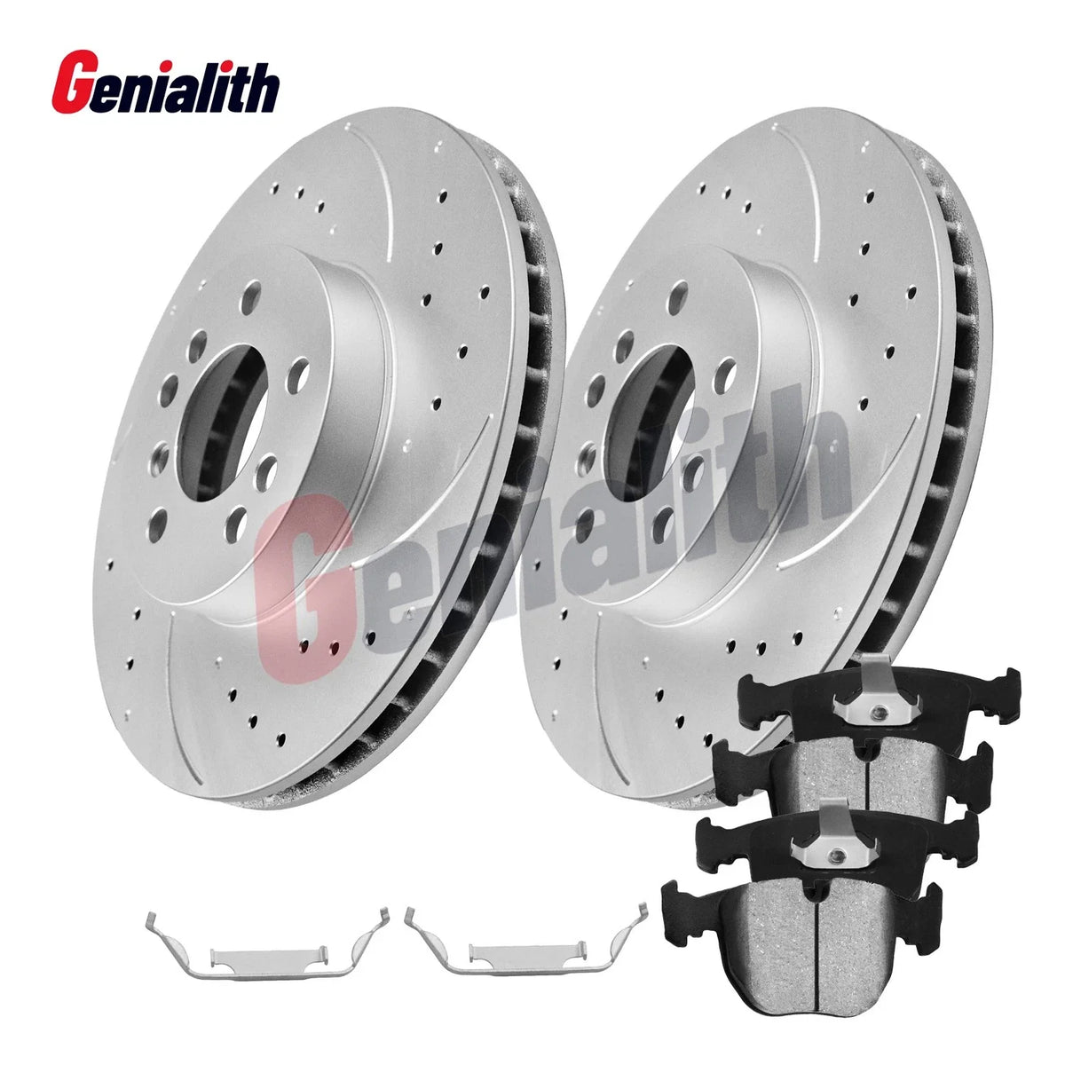 Set of 2 Front Drilled Brake Rotors & Ceramic Pads for BMW X5 (2000–2006)