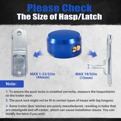 3 Pack Keyed Alike Puck Locks for Trailers (2010–2023)