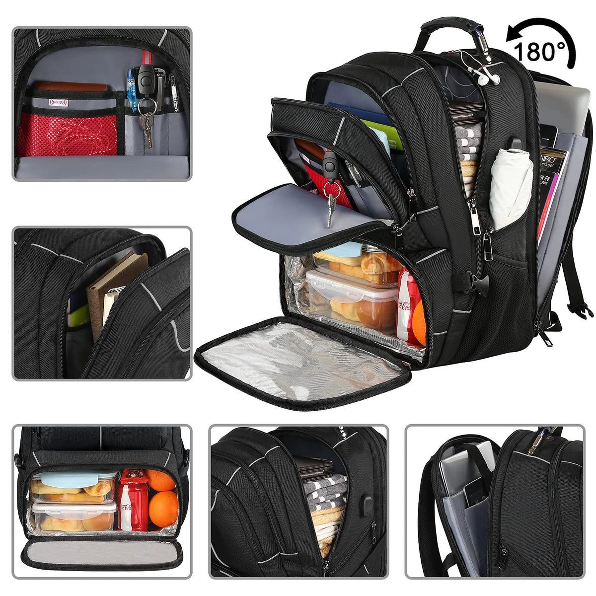 Insulated Cooler Lunch Bag Backpack for Travel (Extra Large)