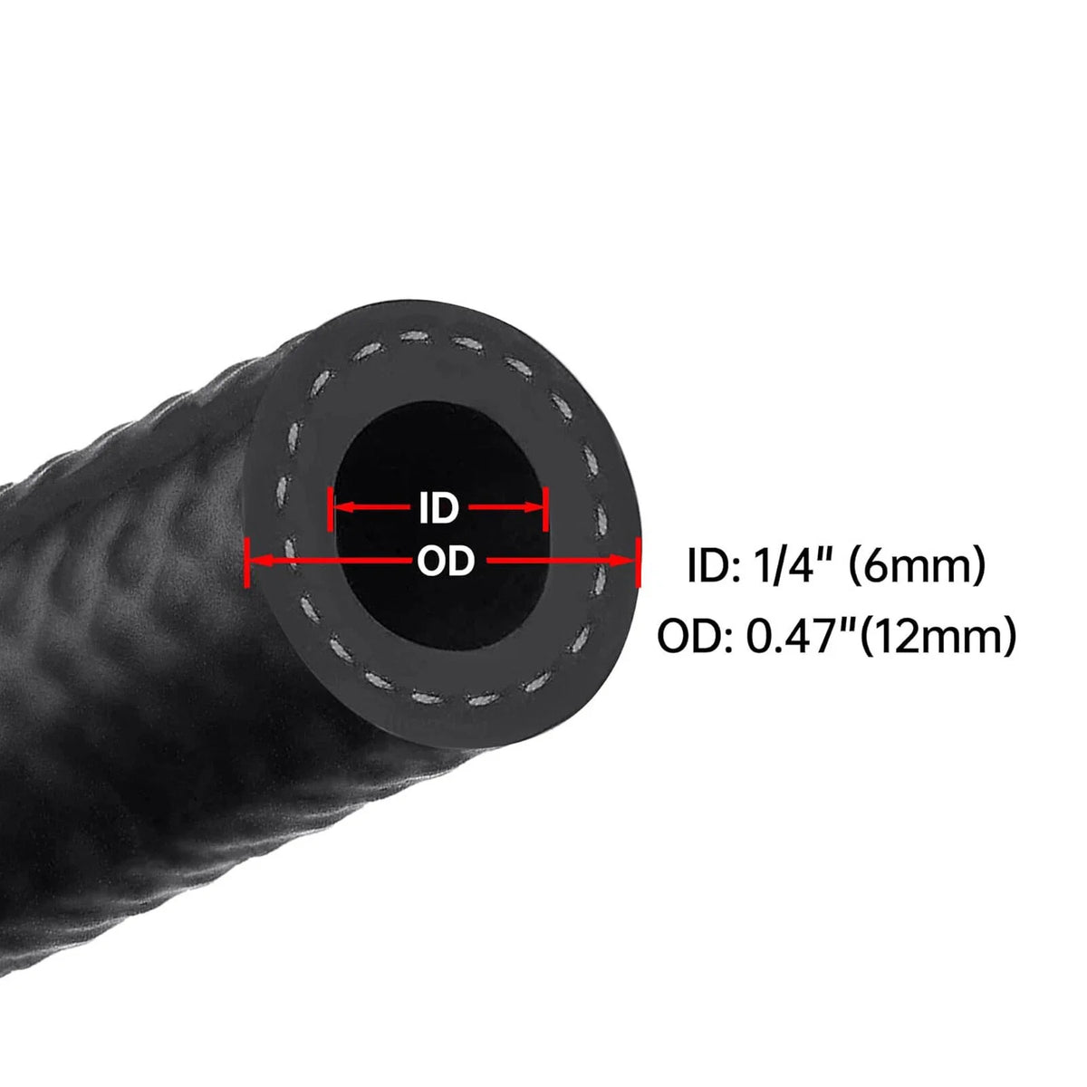 Fuel Line 1/4 Inch ID NBR Hose for Small Engine (20FT) (2019–2024)