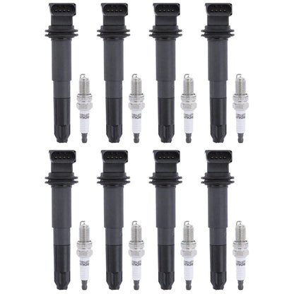 Set of 16 Ignition Coil and Spark Plug Kits for Porsche Cayenne (2003–2006) - 18084941, UF563, 94860210408, 94860210409