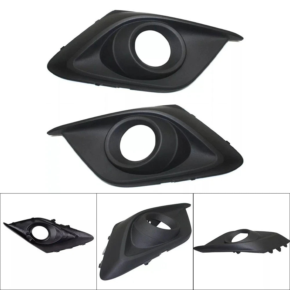 Textured Black Fog Light Trims for Mazda 3