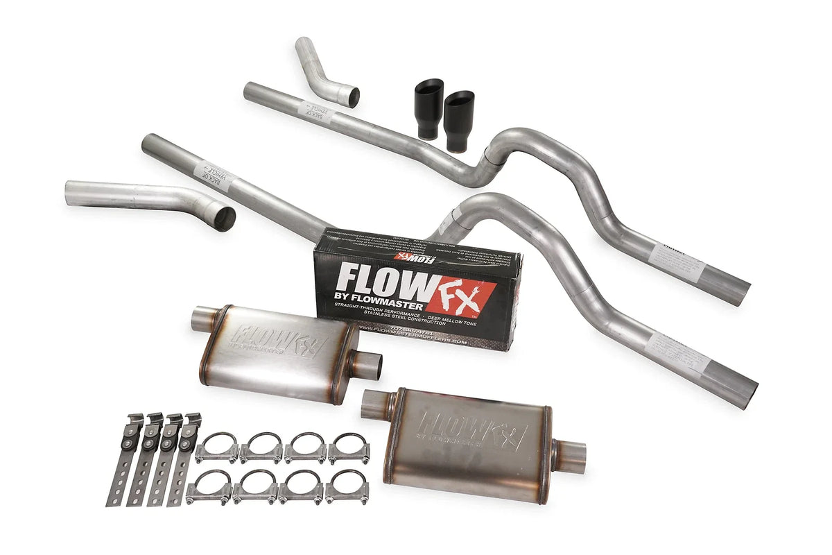 Dual Exhaust Kit 3" for GM C/K 10 1/2 Ton (1973–1980) - Flowmaster Flow FX