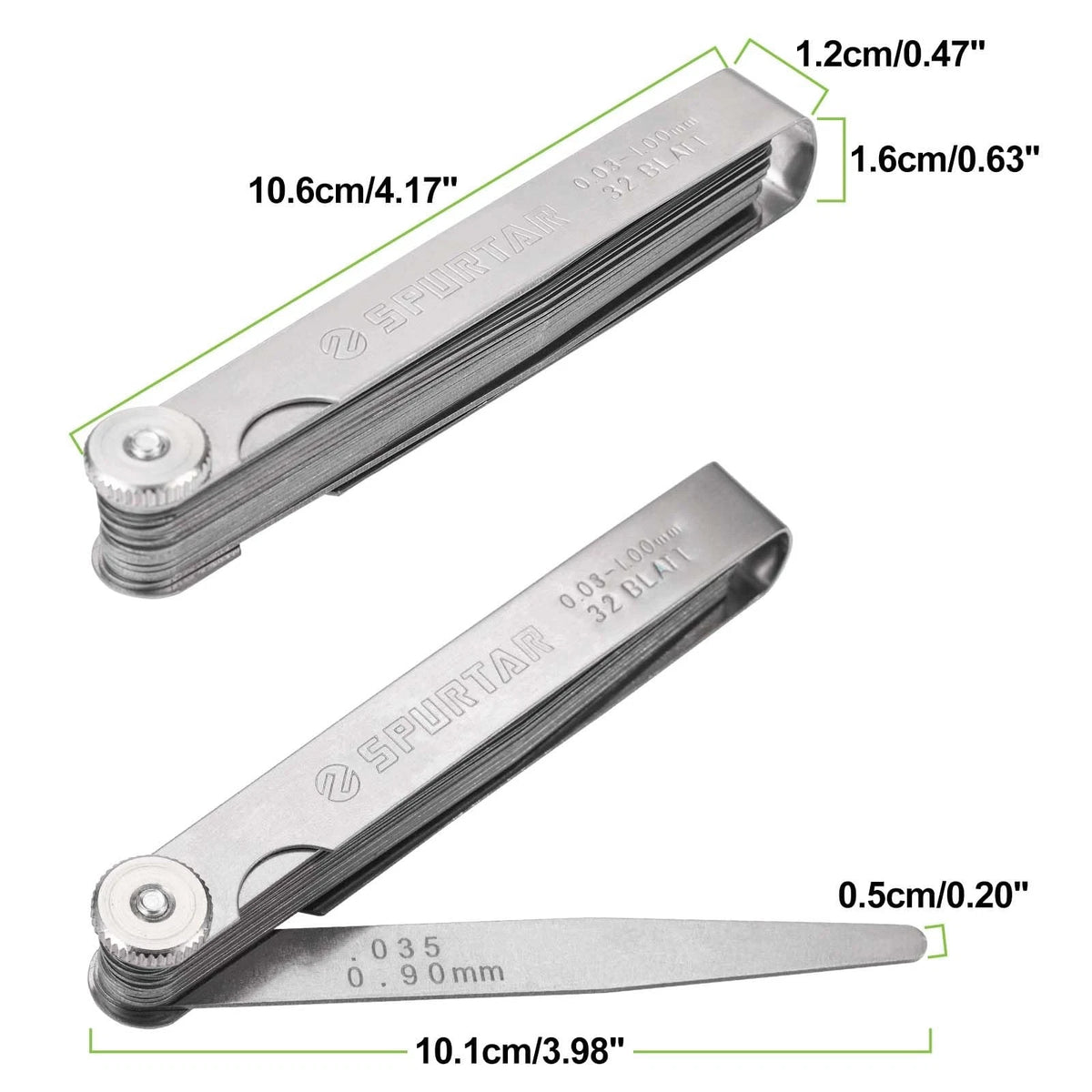 Feeler Gauge Set of 32 Blades for Precision Measurement