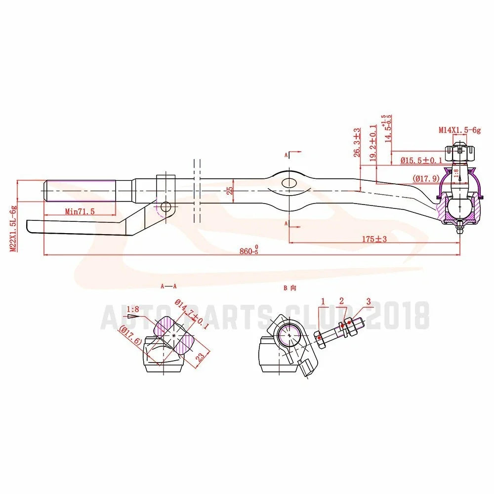 Set of 10 Front Tie Rods Ball Joints for Ford F-150 4WD (1987–1996)