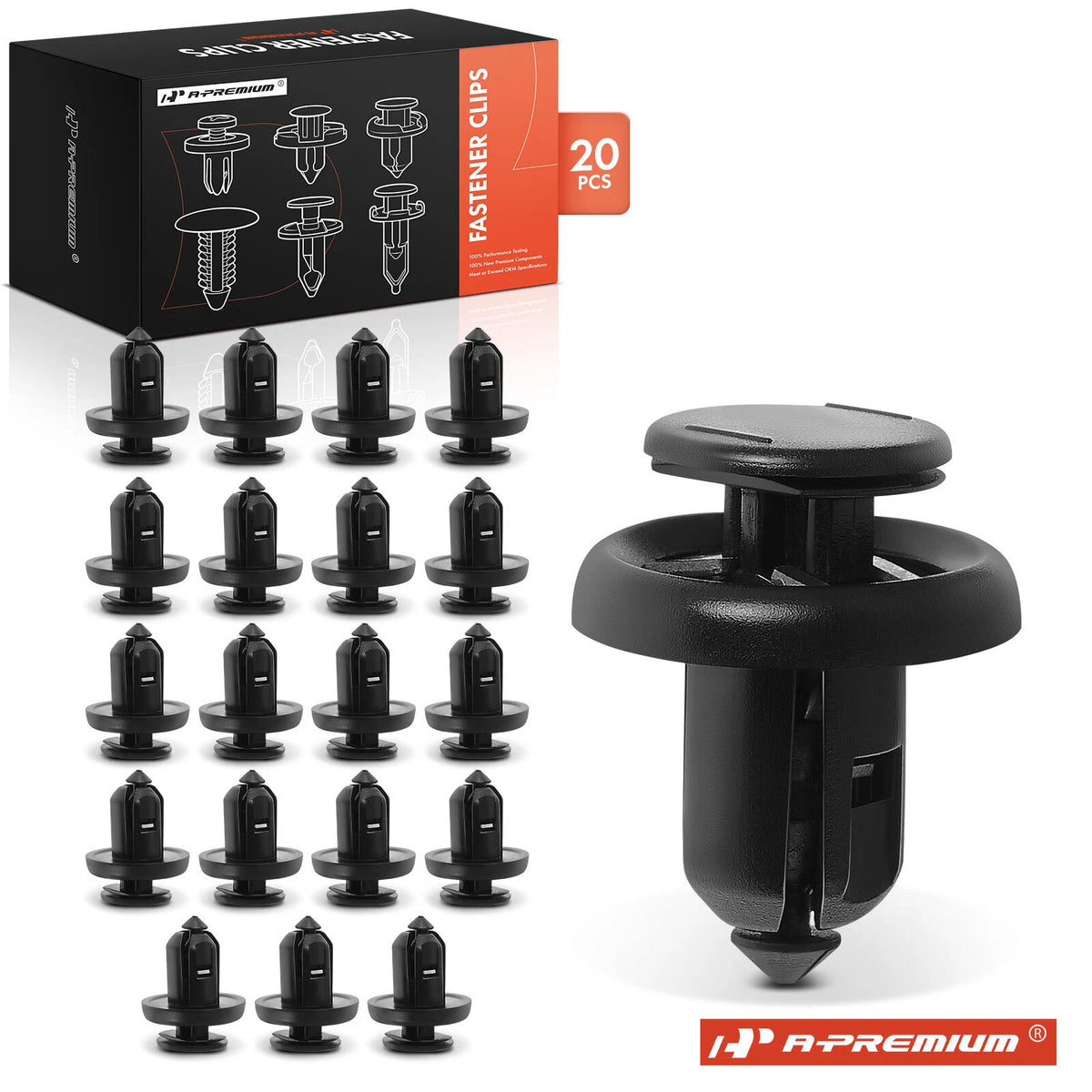 Set of 20 Bumper Retainer Clips for Honda Acura (963-563D, 91505S9A003, 20986)