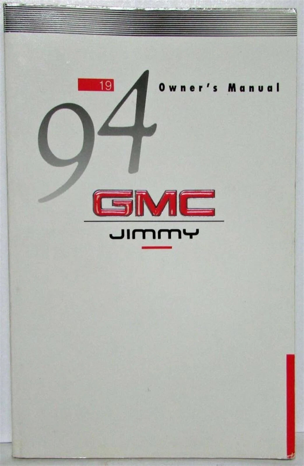 Owners Manual for GMC Truck Jimmy (1994)