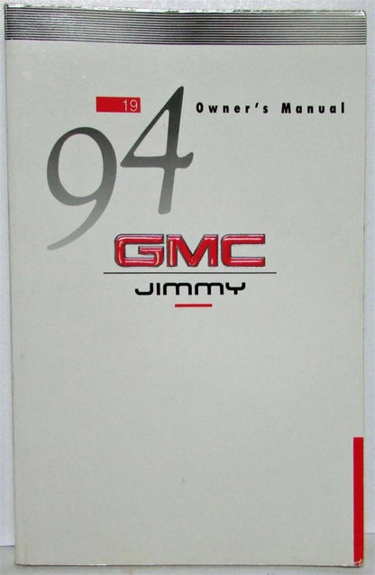Owners Manual for GMC Truck Jimmy (1994)