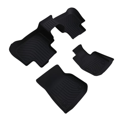 Set of 2 All-Weather Floor Mats for BMW X3/X4 (2018–2025) Rubber Black