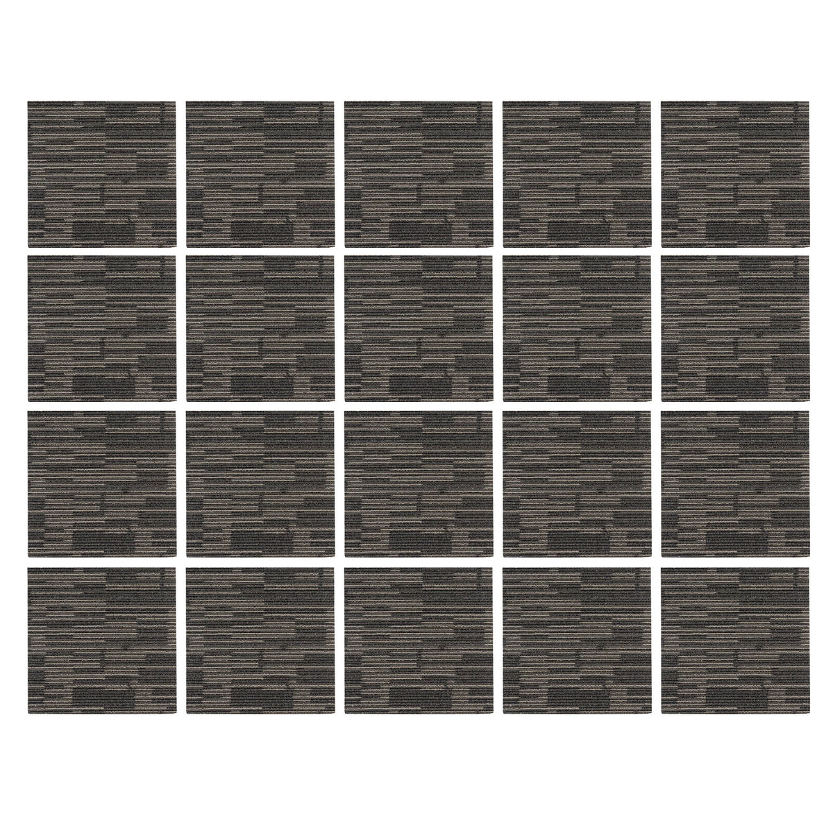 20pcs Square Carpet Tiles 20x20" Washable Floor Mats for Commercial Use